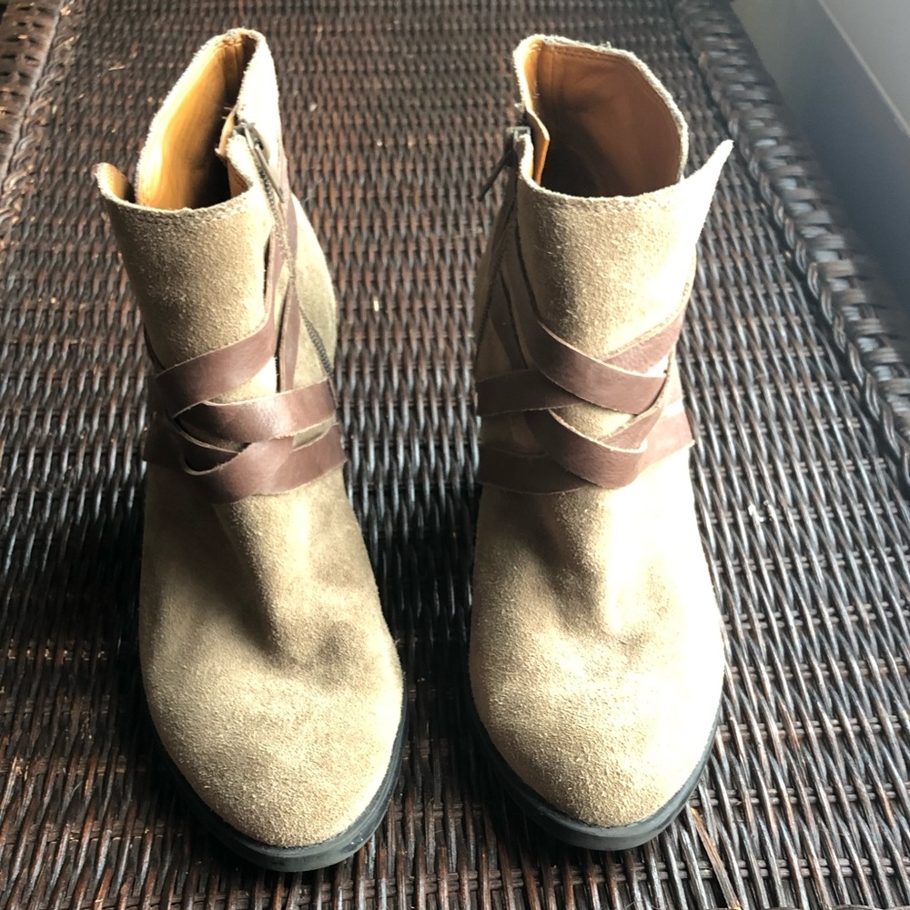 Taupe ankle booties